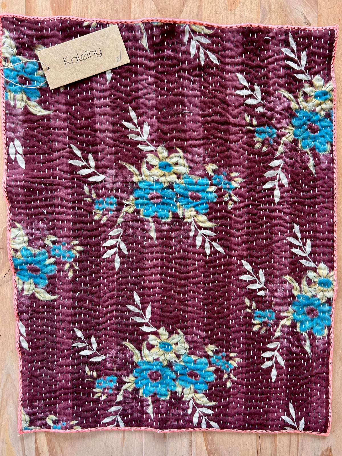 Set de table en kantha réversible   |  Collection Vintage Bordeaux
