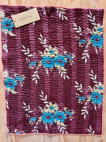 Set de table en kantha réversible   |  Collection Vintage Bordeaux