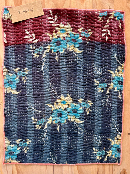Set de table en kantha réversible   |  Collection Vintage Bordeaux