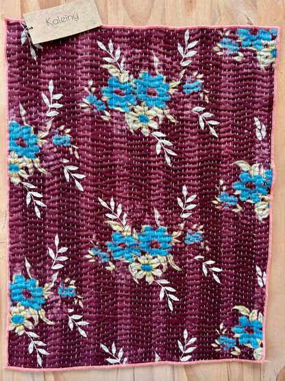 Set de table en kantha réversible   |  Collection Vintage Bordeaux