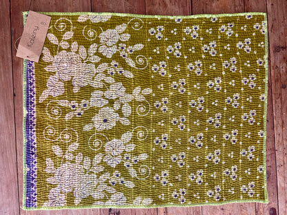 Set de table en kantha réversible   |  Collection Vintage Anis