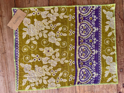 Set de table en kantha réversible   |  Collection Vintage Anis