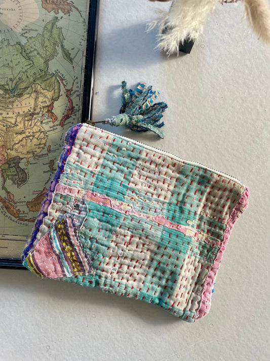 Petite pochette en kantha  | multico 4