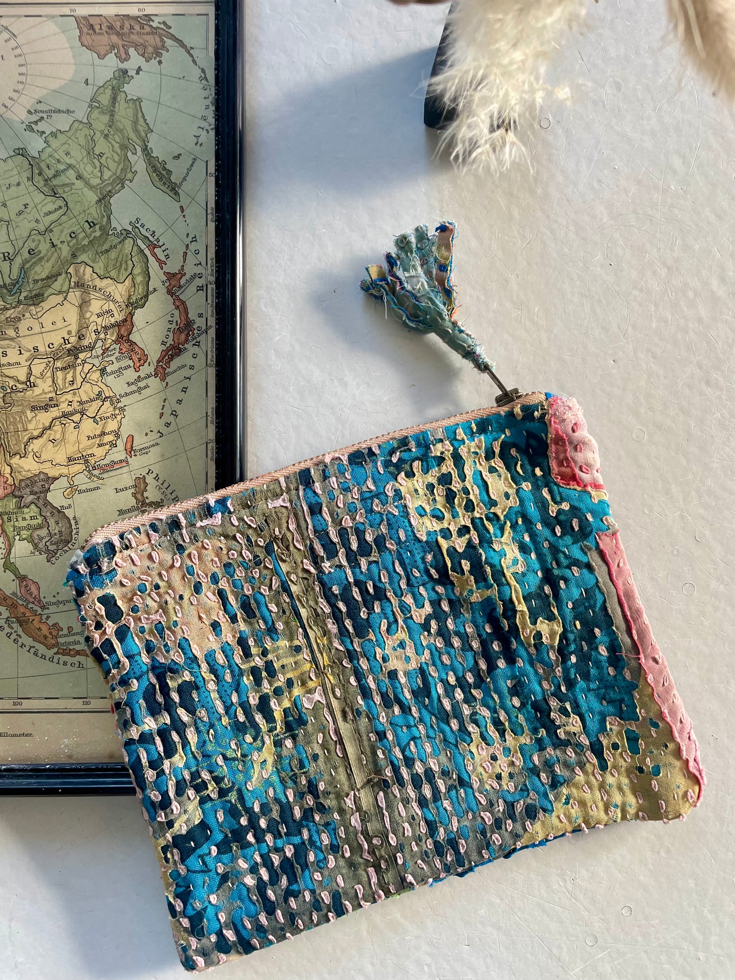 Petite pochette en kantha  | multico 3