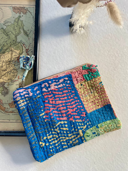 Petite pochette en kantha  | multico 3