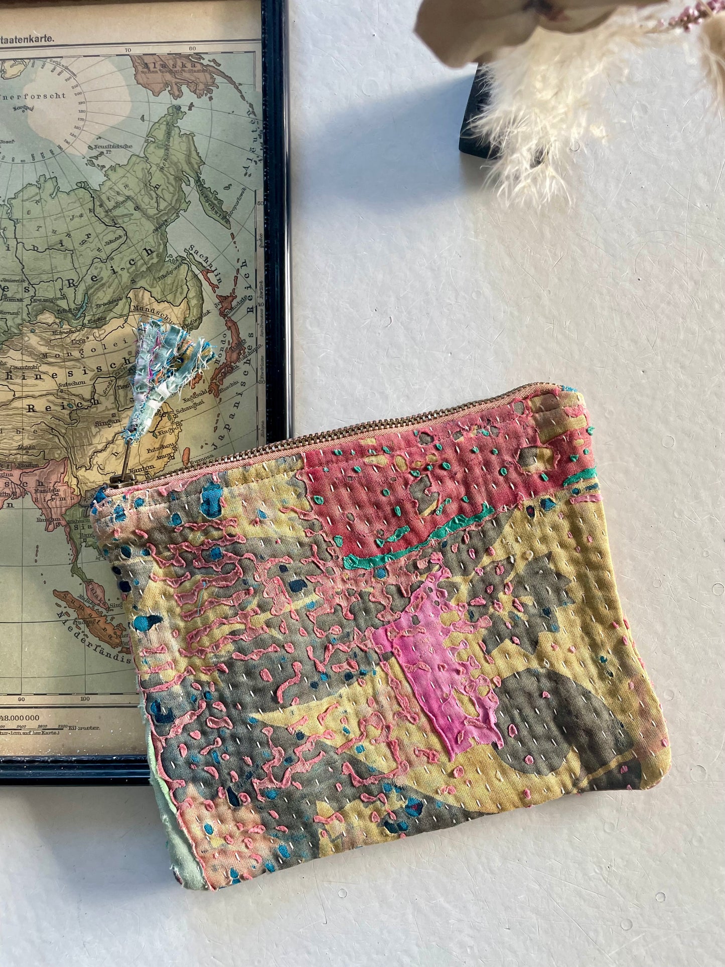 Petite pochette en kantha  | multico 1