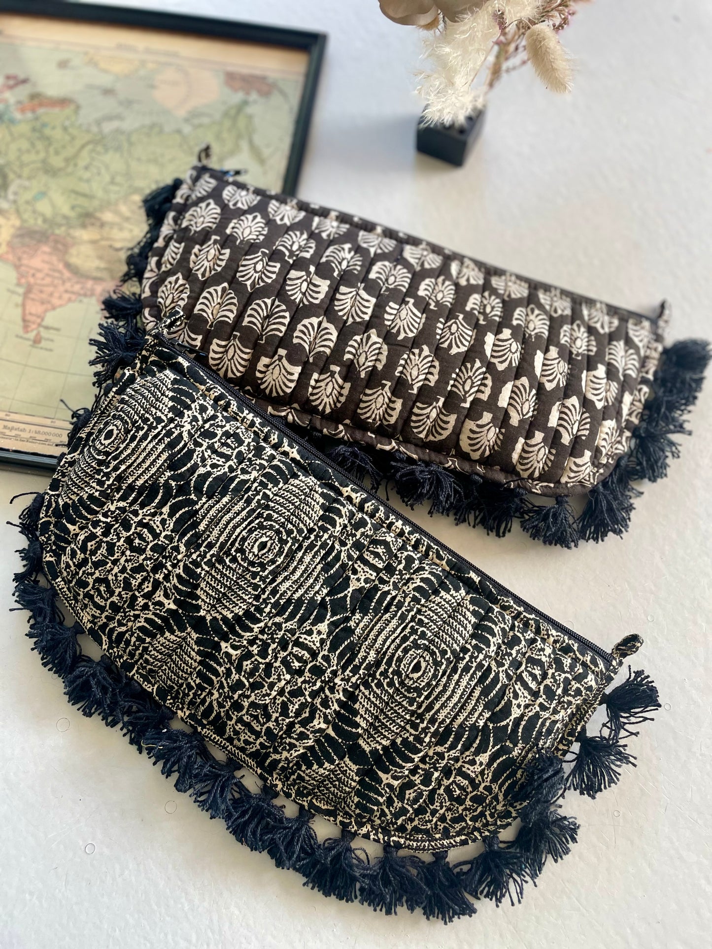Trousse demi-lune blockprint