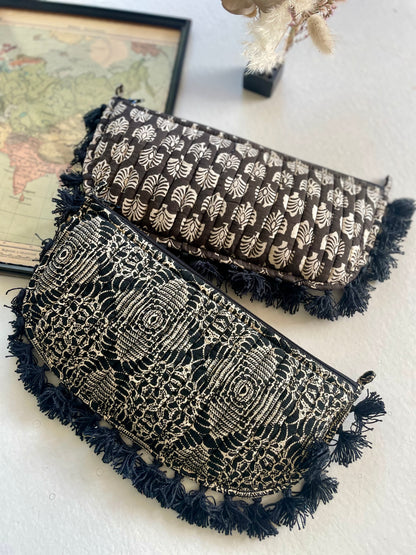 Trousse demi-lune blockprint