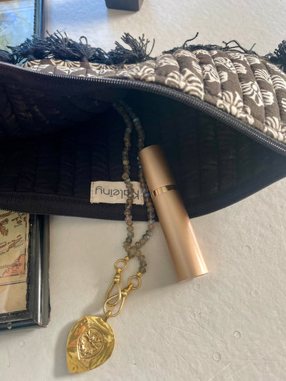 Trousse demi-lune blockprint