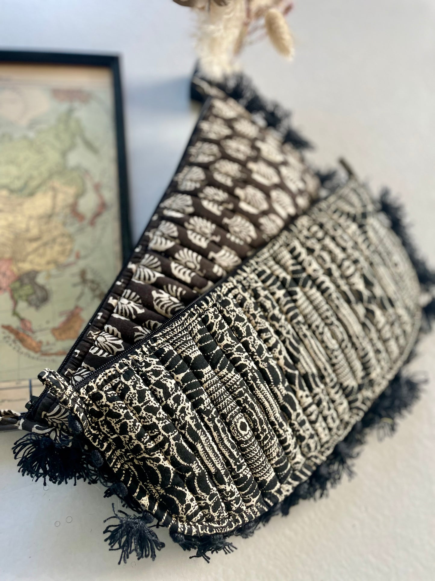 Trousse demi-lune blockprint