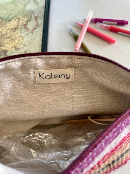 Pochette en Kantha   |  Violine à rayures