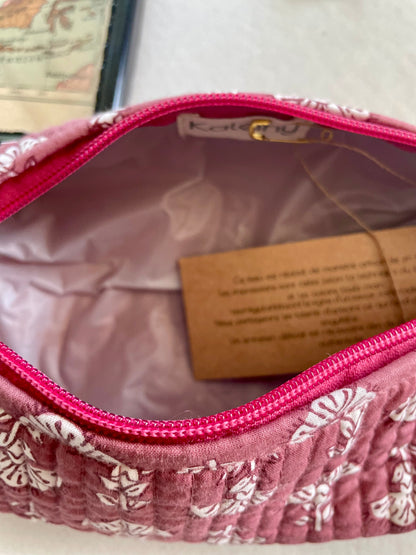 Petite trousse ronde blockprint plastifiée