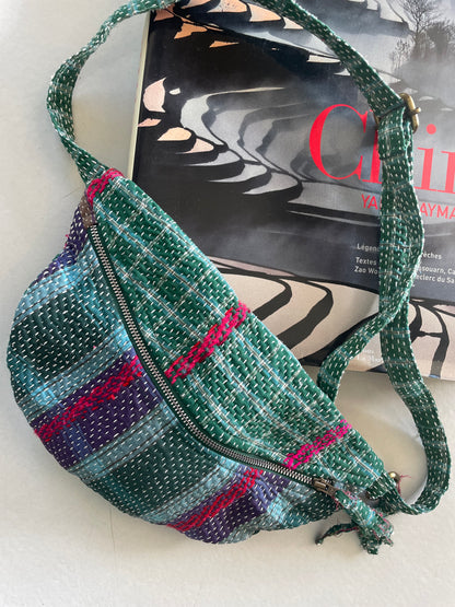 Banane en kantha  |  Vert prune