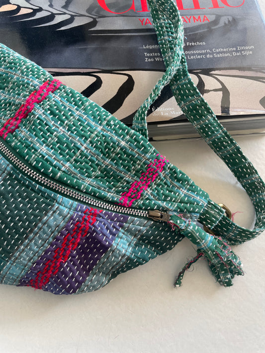 Banane en kantha  |  Vert prune