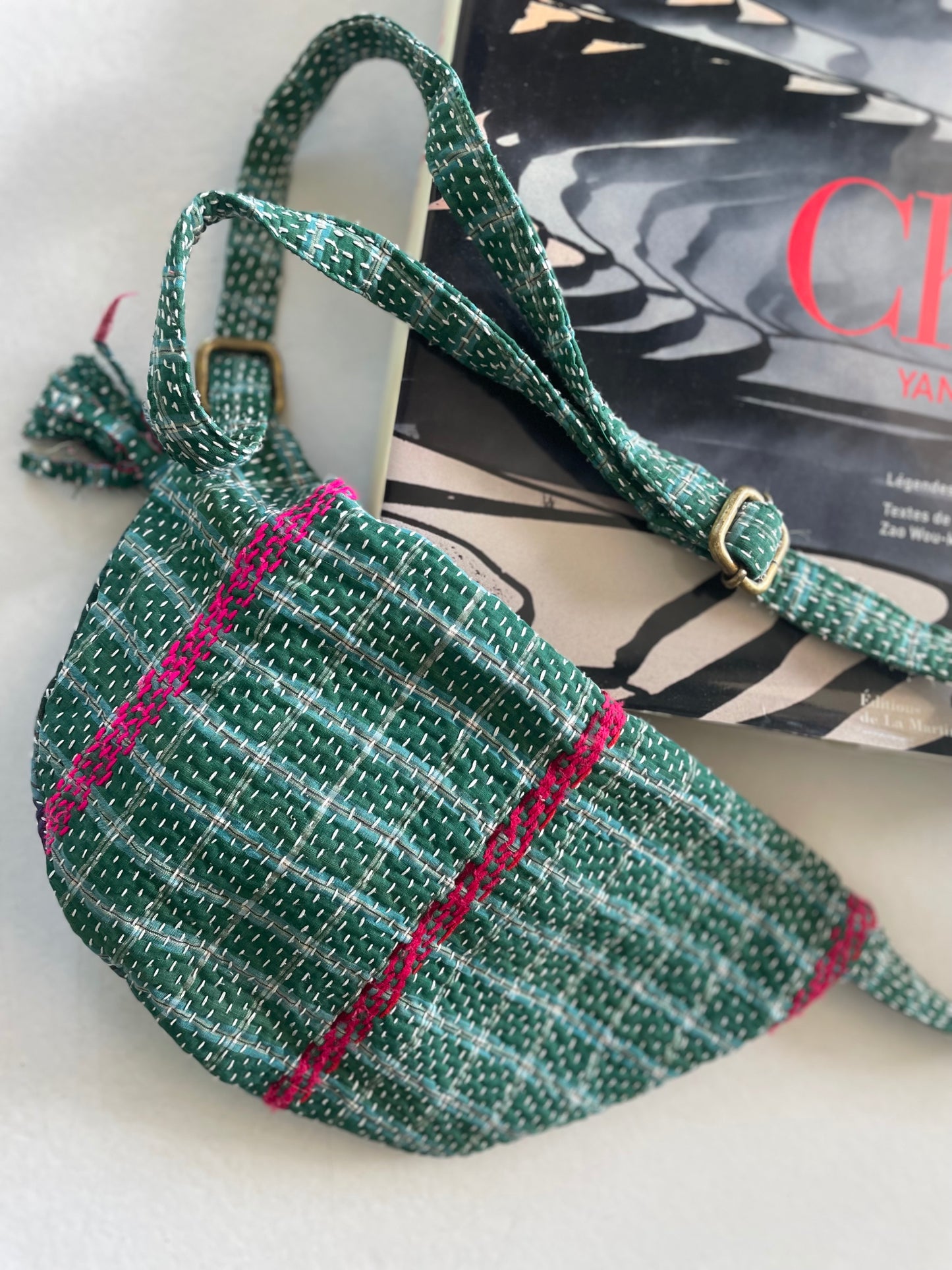 Banane en kantha  |  Vert prune