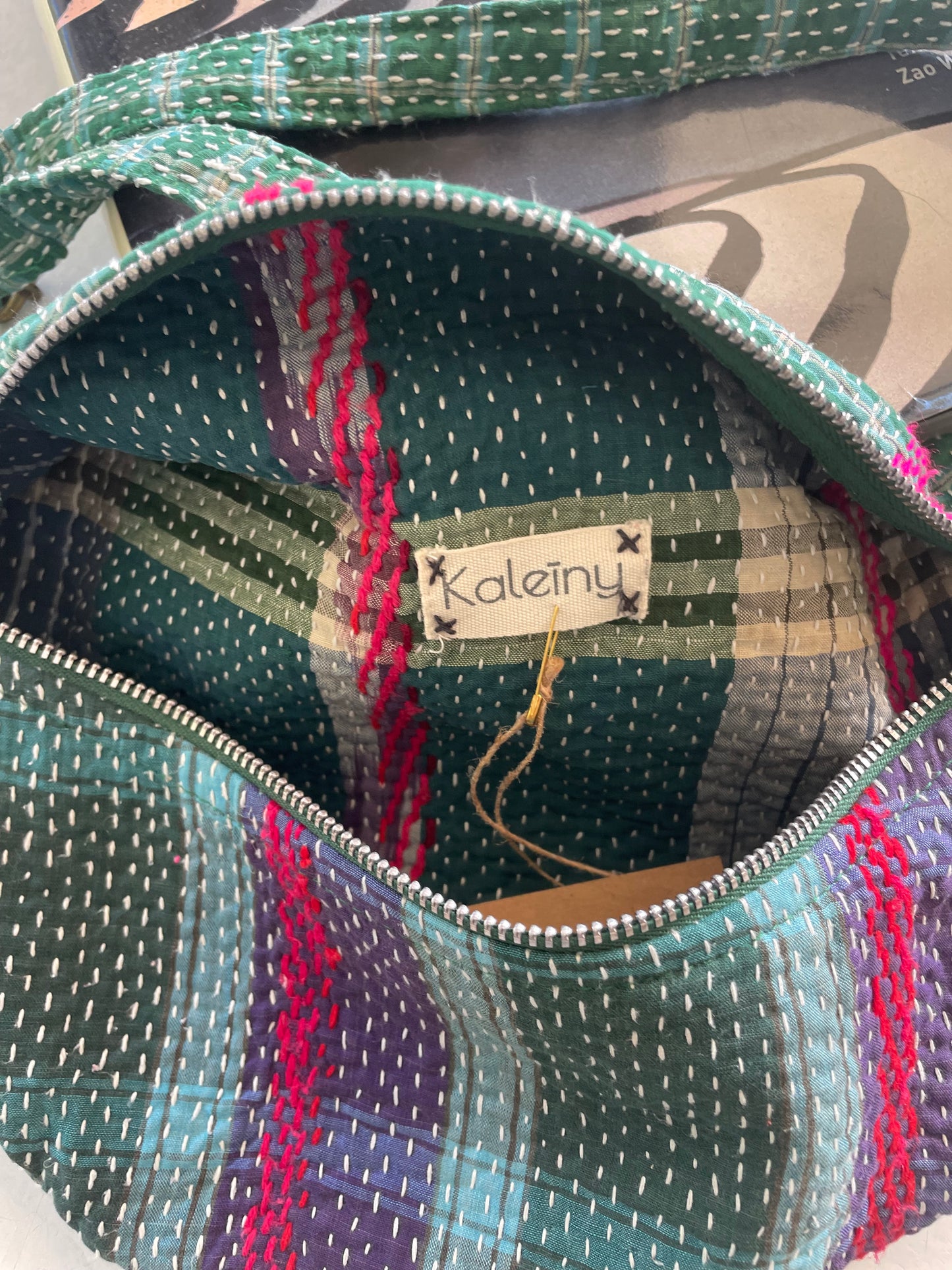 Banane en kantha  |  Vert prune