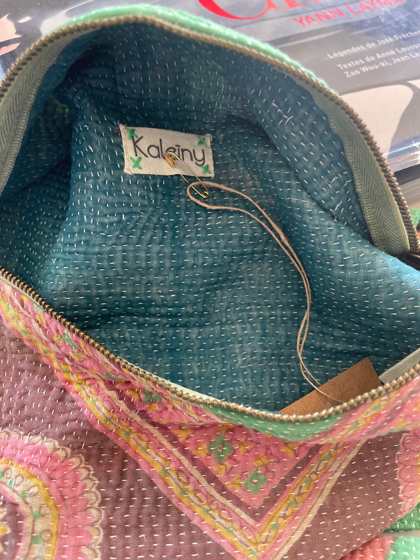 Banane en kantha  | vert rosé