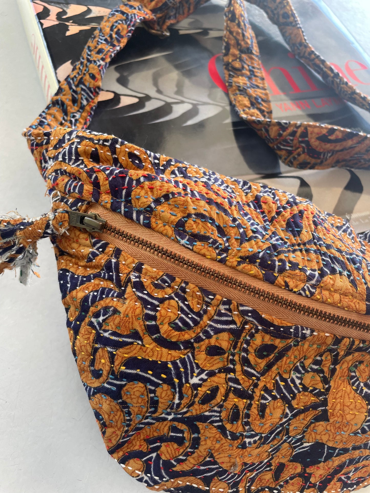 Banane en kantha   | orangé