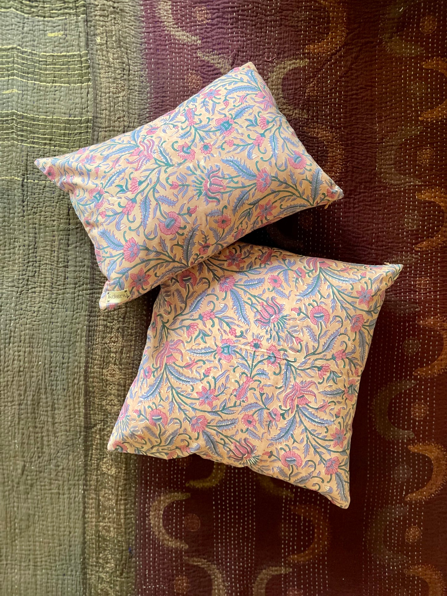 Housse de coussin blockprint  | Parme