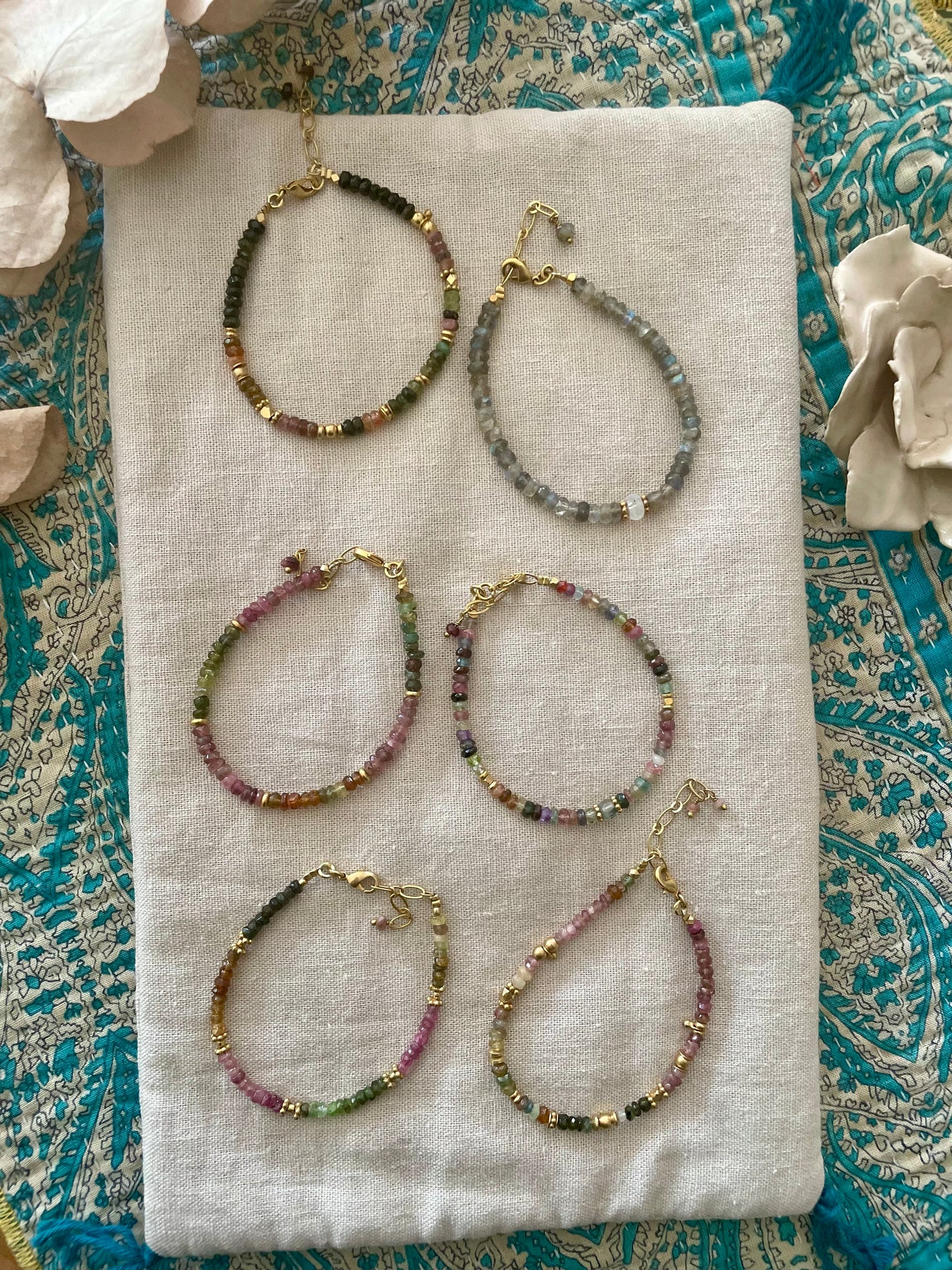 Bracelet grosses pierres semi-précieuses