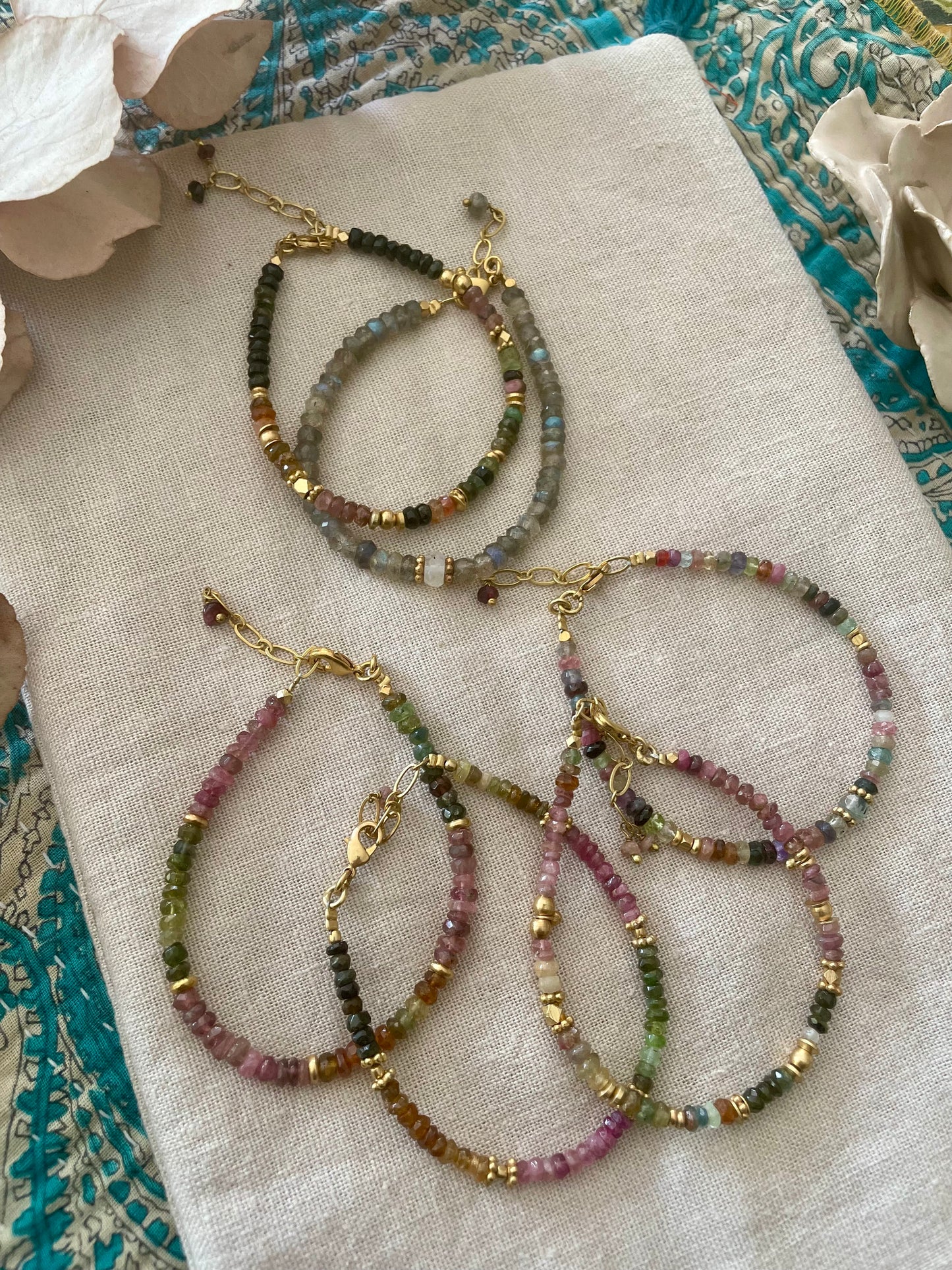 Bracelet grosses pierres semi-précieuses