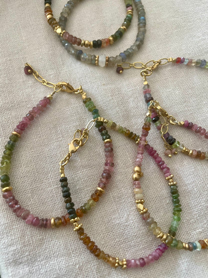 Bracelet grosses pierres semi-précieuses