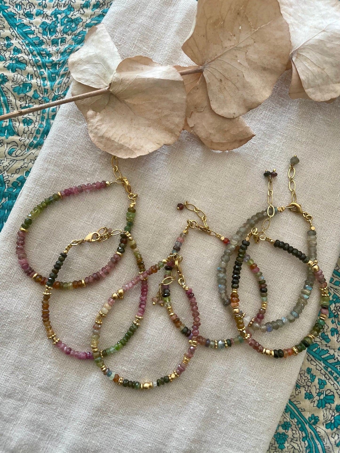 Bracelet grosses pierres semi-précieuses