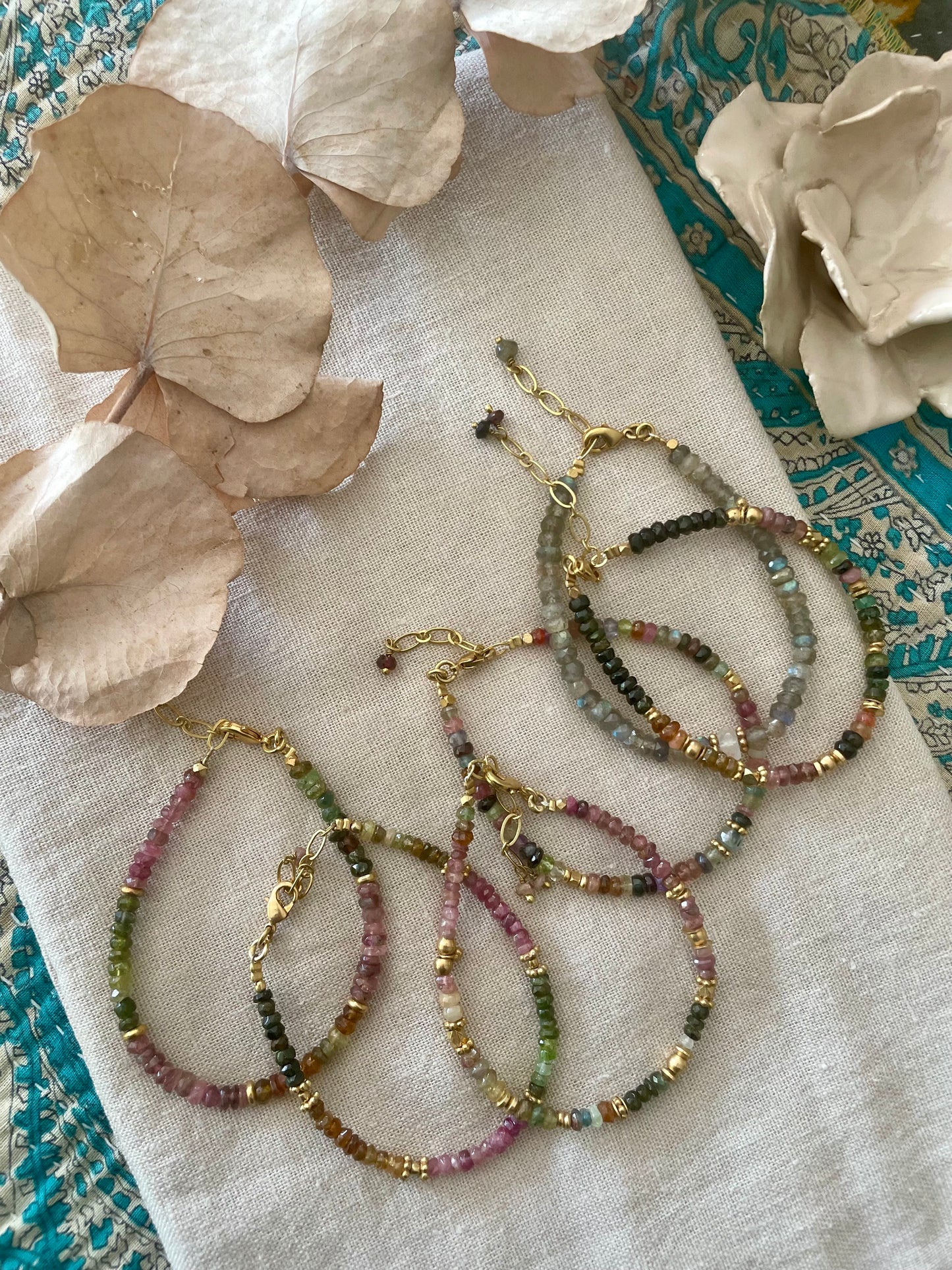 Bracelet grosses pierres semi-précieuses