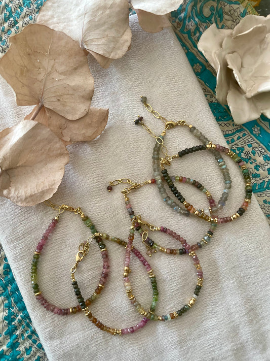 Bracelet grosses pierres semi-précieuses