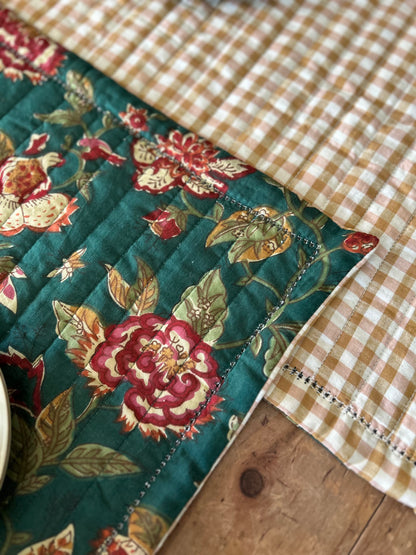 Set de table matelassé réversible  | Collection Moutarde Anglaise