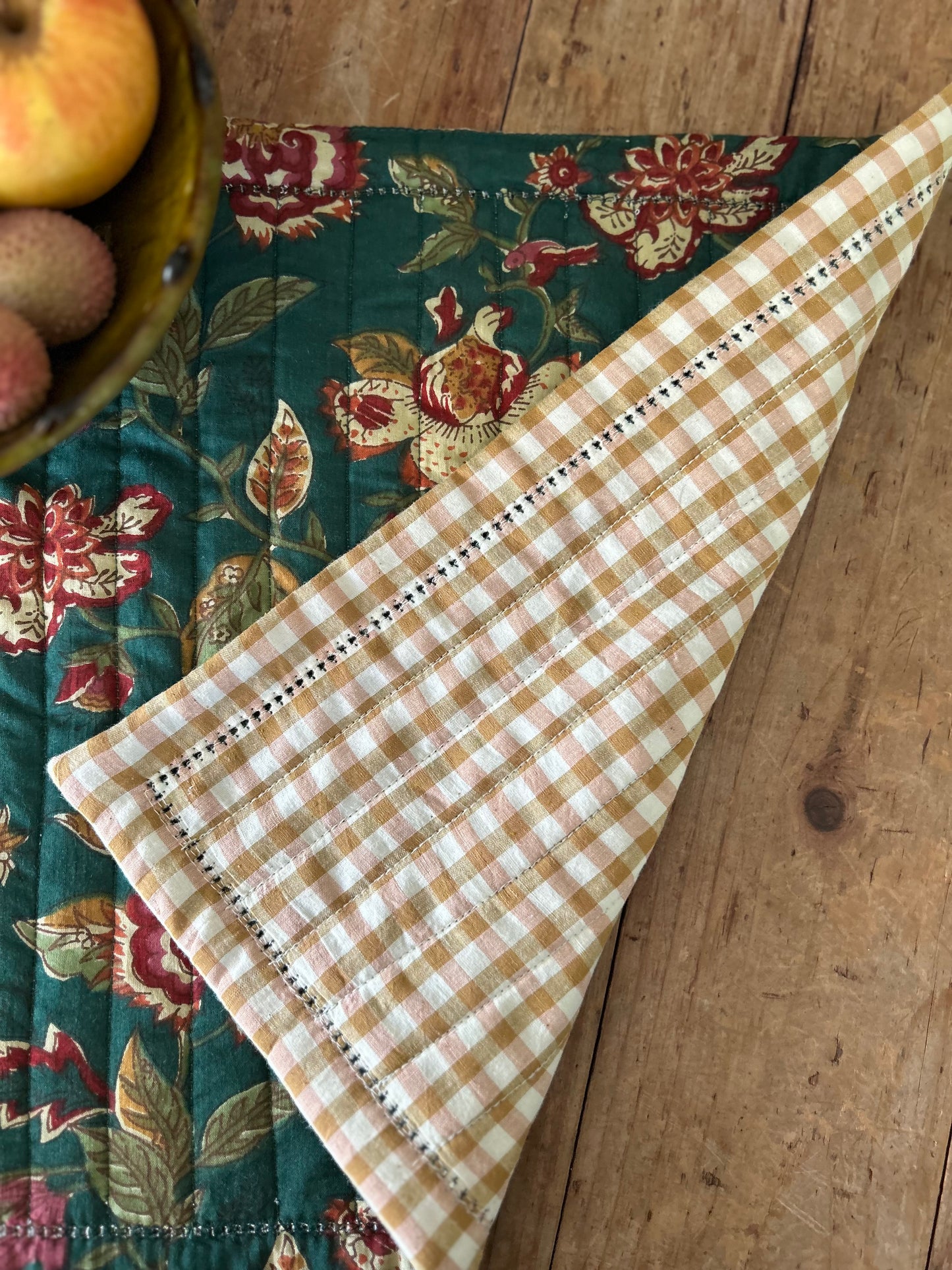 Set de table matelassé réversible  | Collection Moutarde Anglaise