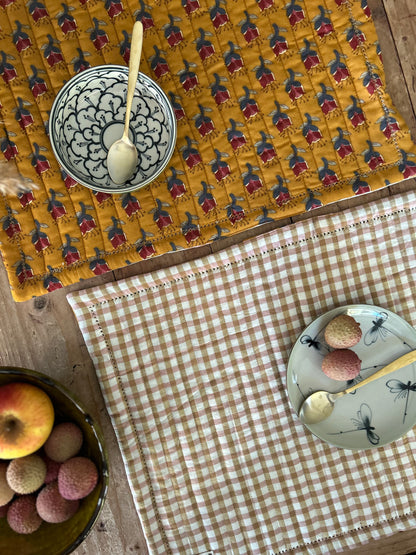 Set de table matelassé réversible  | Collection Moutarde Anglaise