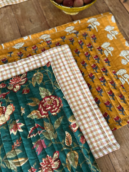 Set de table matelassé réversible  | Collection Moutarde Anglaise