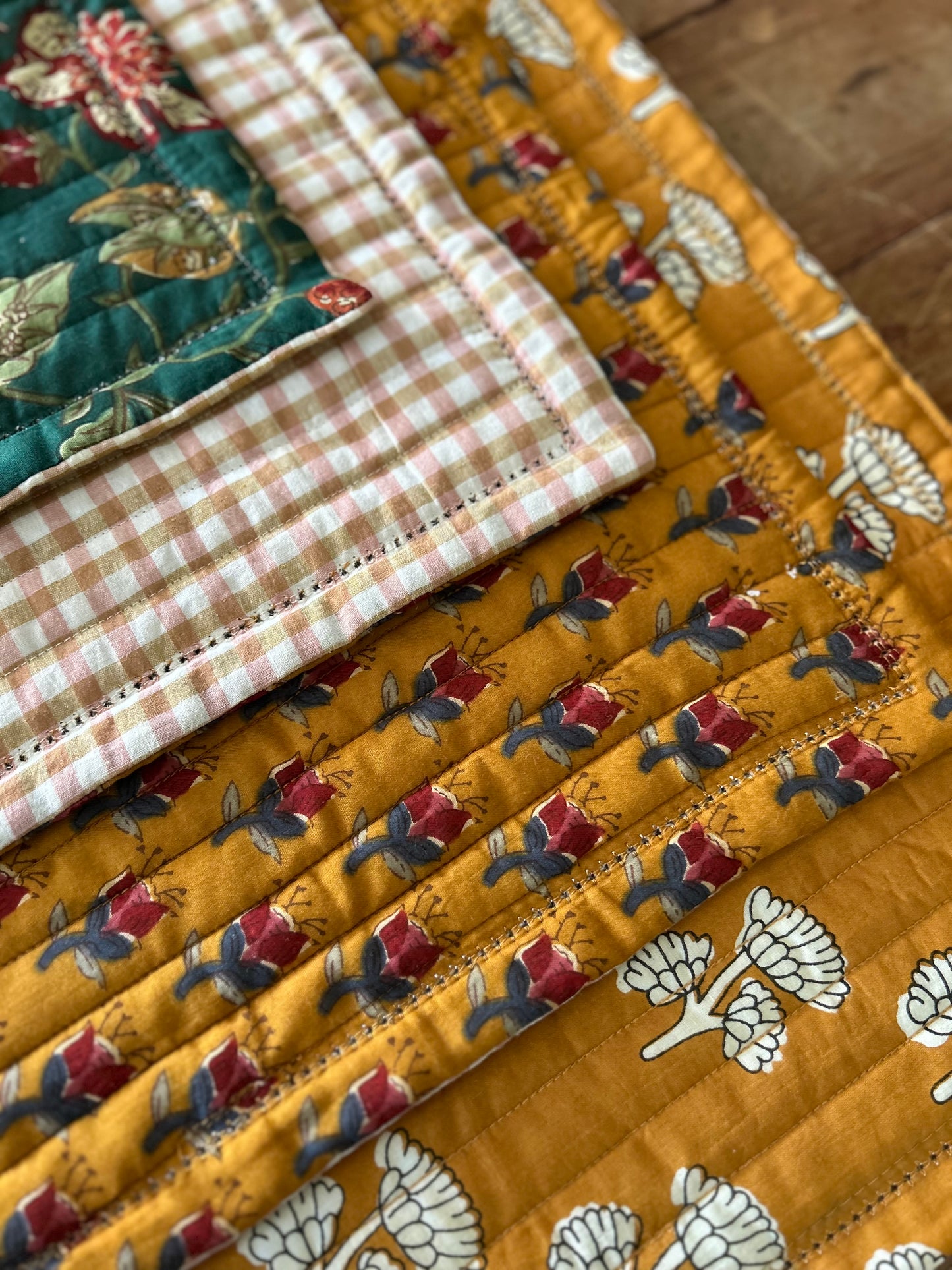 Set de table matelassé réversible  | Collection Moutarde Anglaise