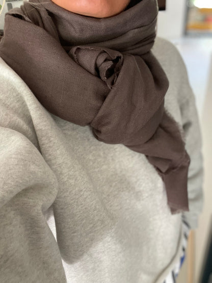 Etole en pur cachemire Marron glacé