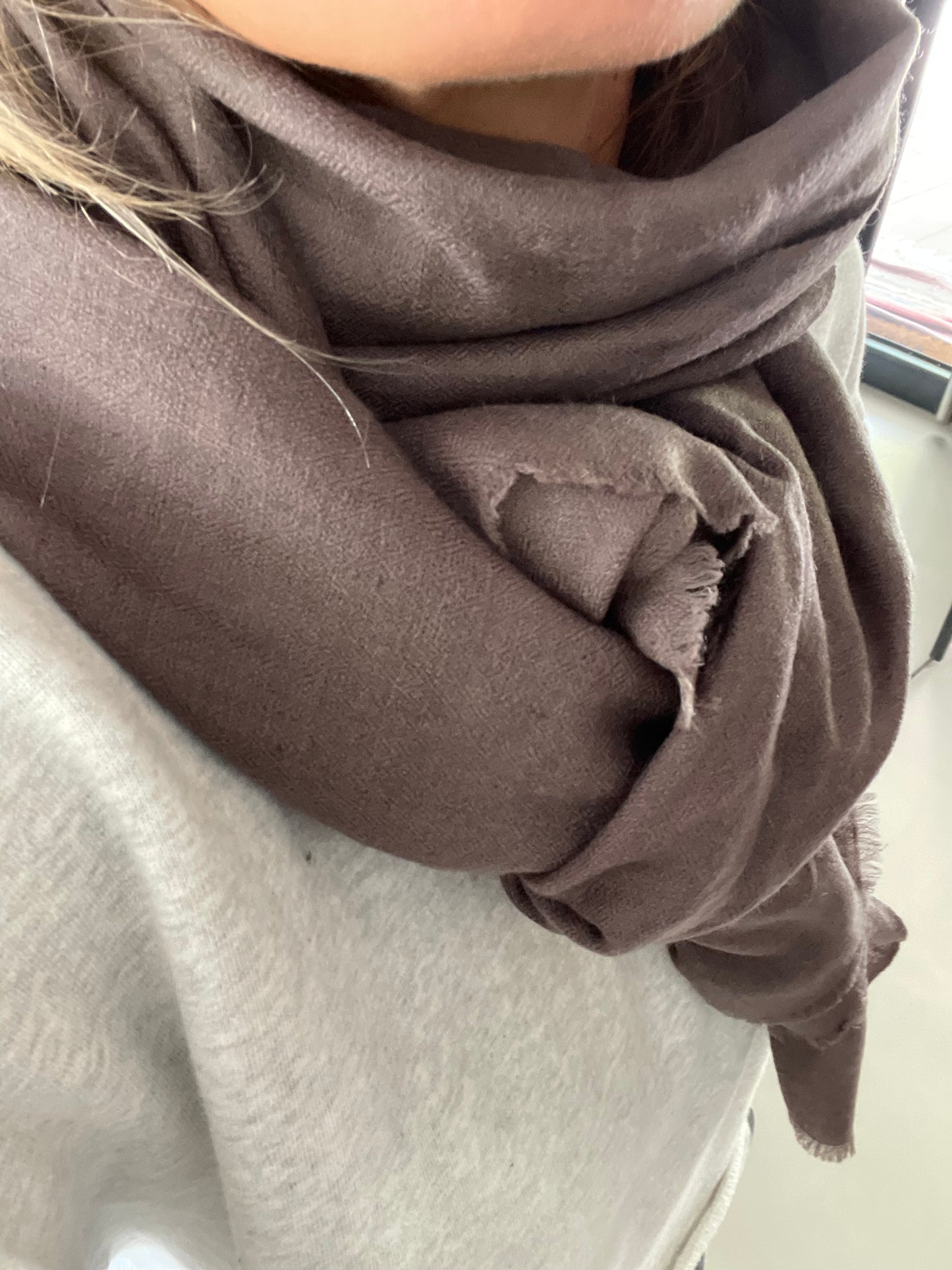 Etole en pur cachemire Marron glacé