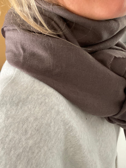 Etole en pur cachemire Marron glacé