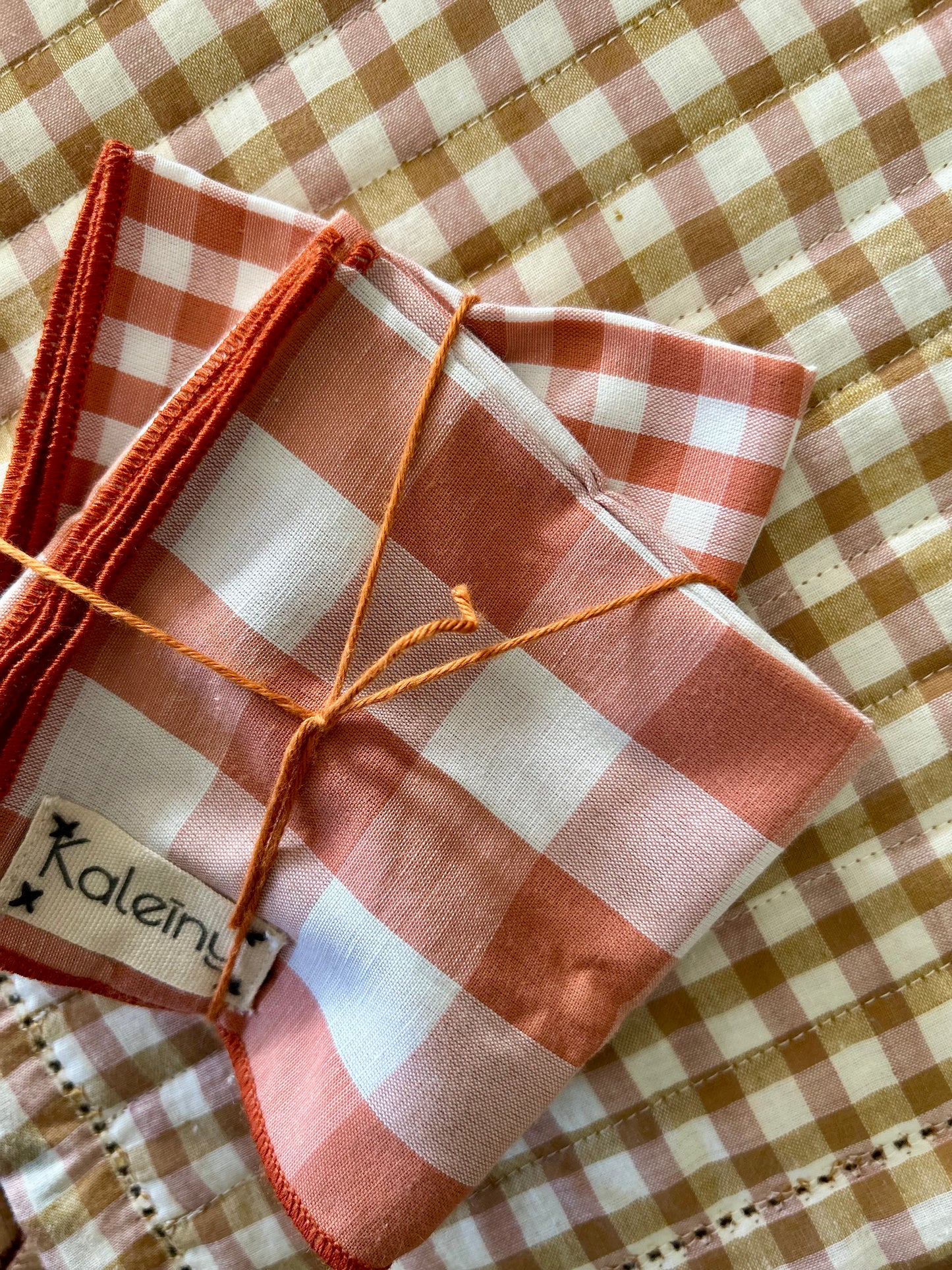 Lot de 2 serviettes de table en coton blockprint