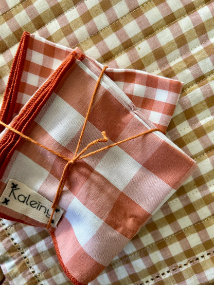 Lot de 2 serviettes de table en coton blockprint