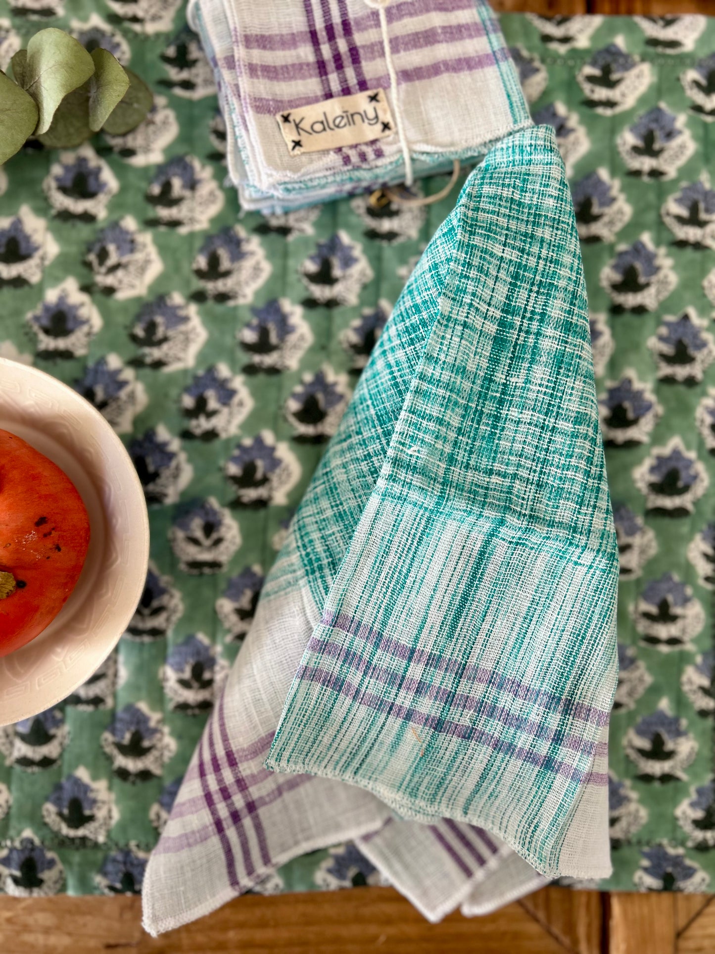 Serviettes de table en khadi de coton ou coton