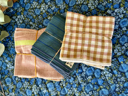 Serviettes de table en khadi de coton ou coton