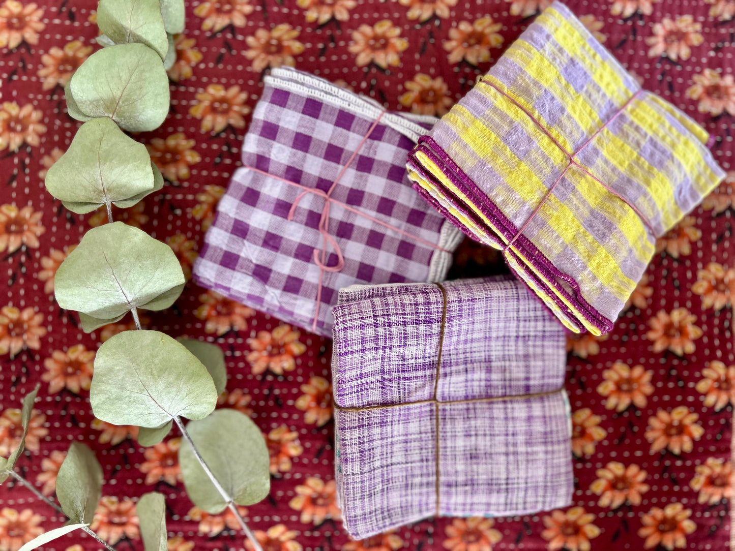 Serviettes de table en khadi de coton ou coton