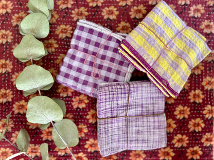 Serviettes de table en khadi de coton ou coton