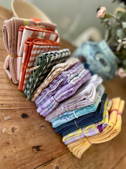 Serviettes de table en khadi de coton ou coton