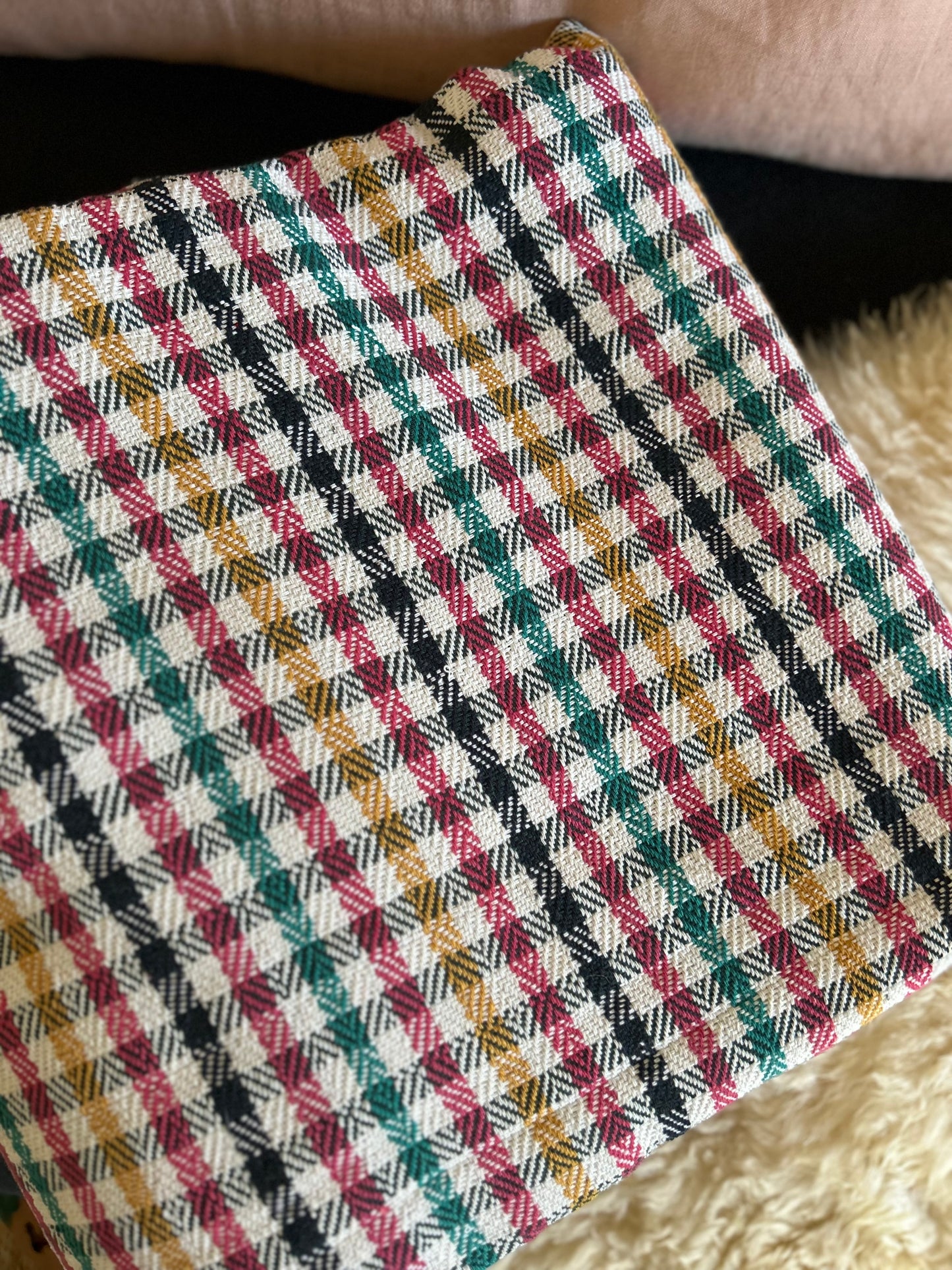 Grand plaid en  khadi de coton multicolore  | 3 coloris  | ARCHIVES