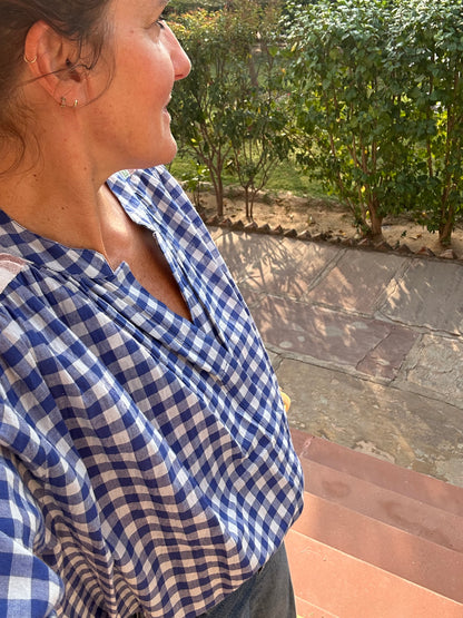 Blouse TELMA Vichy bleu