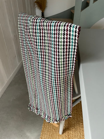 Plaid en khadi de coton multicolore