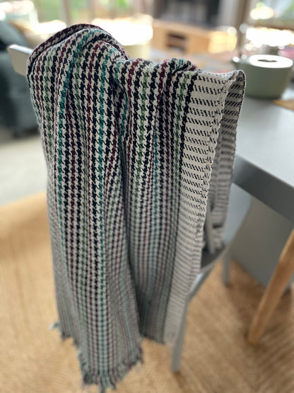 Plaid en khadi de coton multicolore