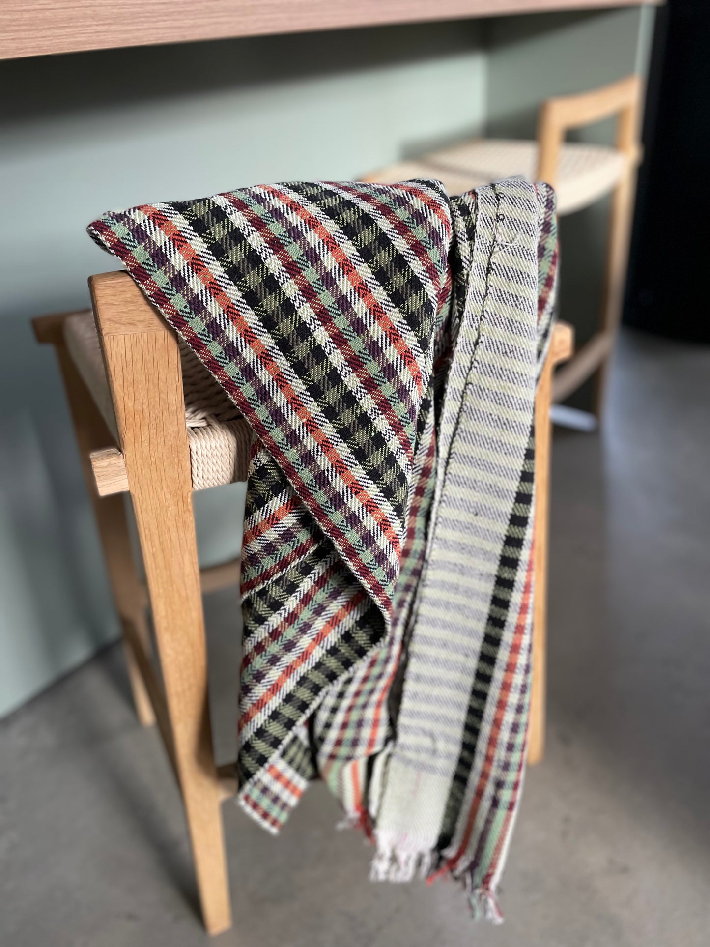 Grand plaid en  khadi de coton multicolore  | 3 coloris  | ARCHIVES