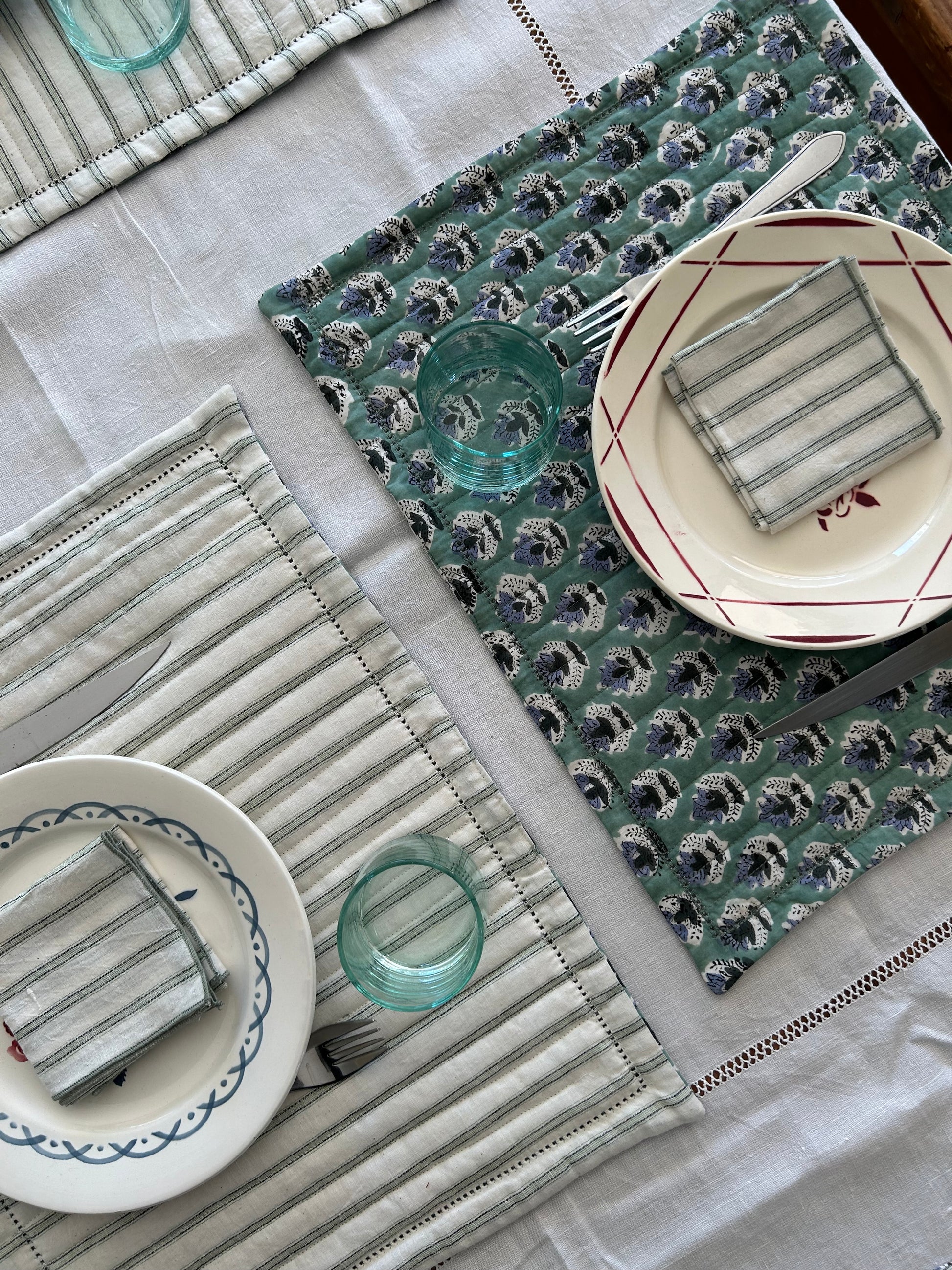 set de table matelassé